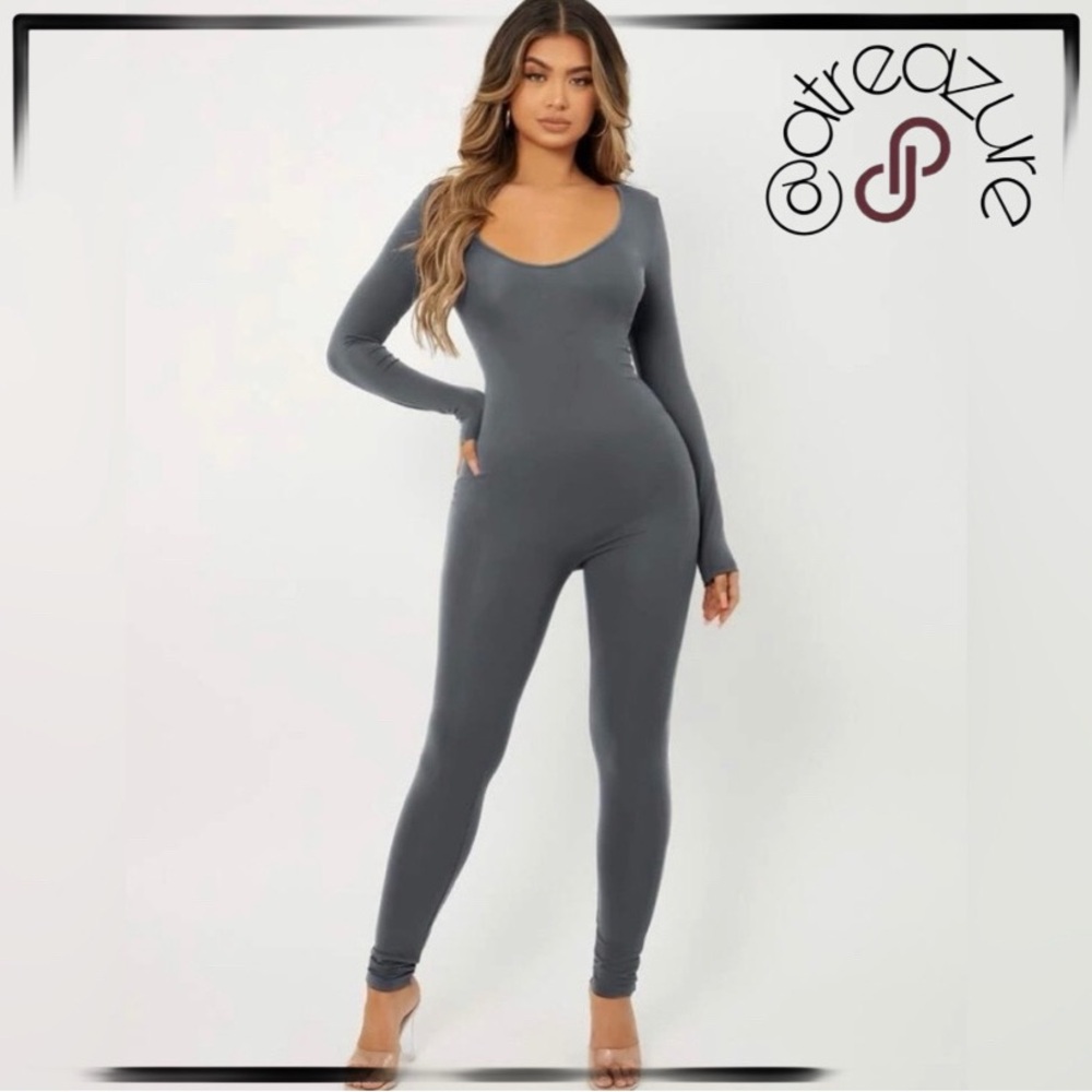 🆕 Scoop Neck Unitard Jumpsuit